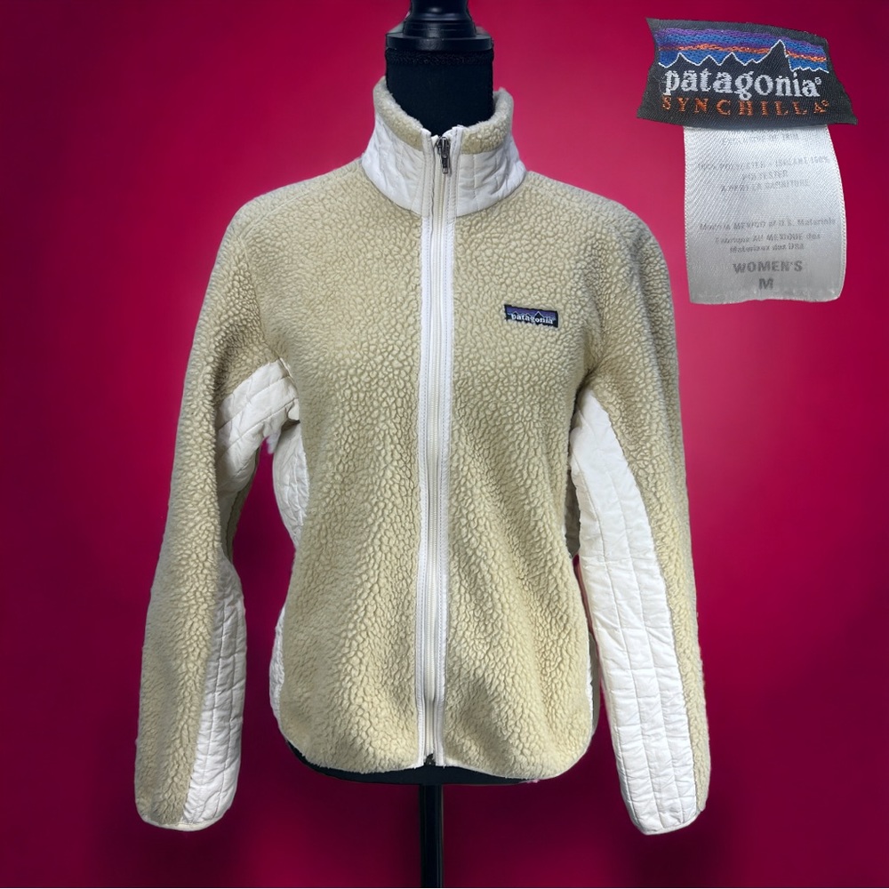 Patagonia 23071F8 Beige Retro-X Synchilla Fleece Sherpa Deep Pile Jacket Size M